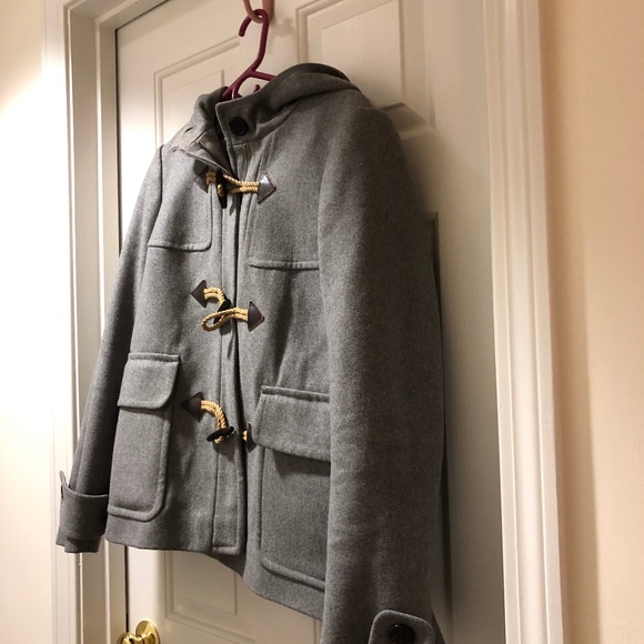 Wool Heather-Gray Toggle Peacoat